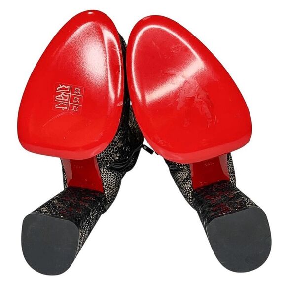 Christian Louboutin Izamayeah Suede Pumps EU 38.5 JungleFame Red Bottom Heels - Picture 9 of 12